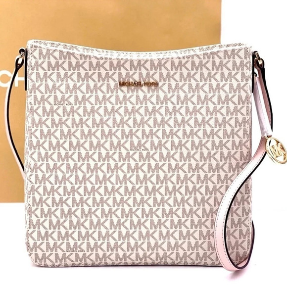 Michael Kors Large Messenger Crossbody Bag Powder Blush Multi - Picture 2 of 13